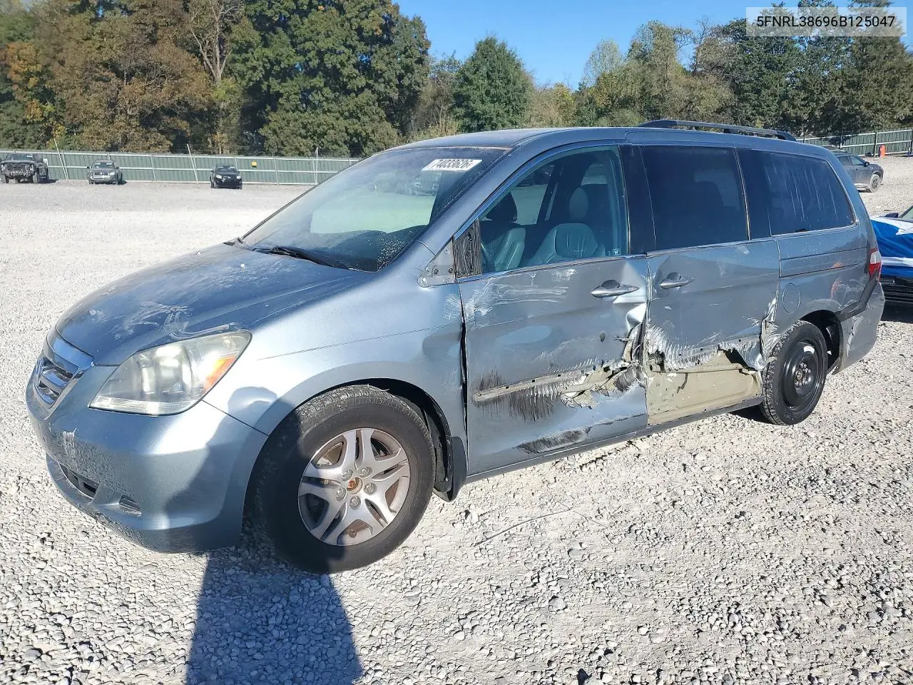 HONDA ODYSSEY 2006, VIN 5FNRL38696B125047