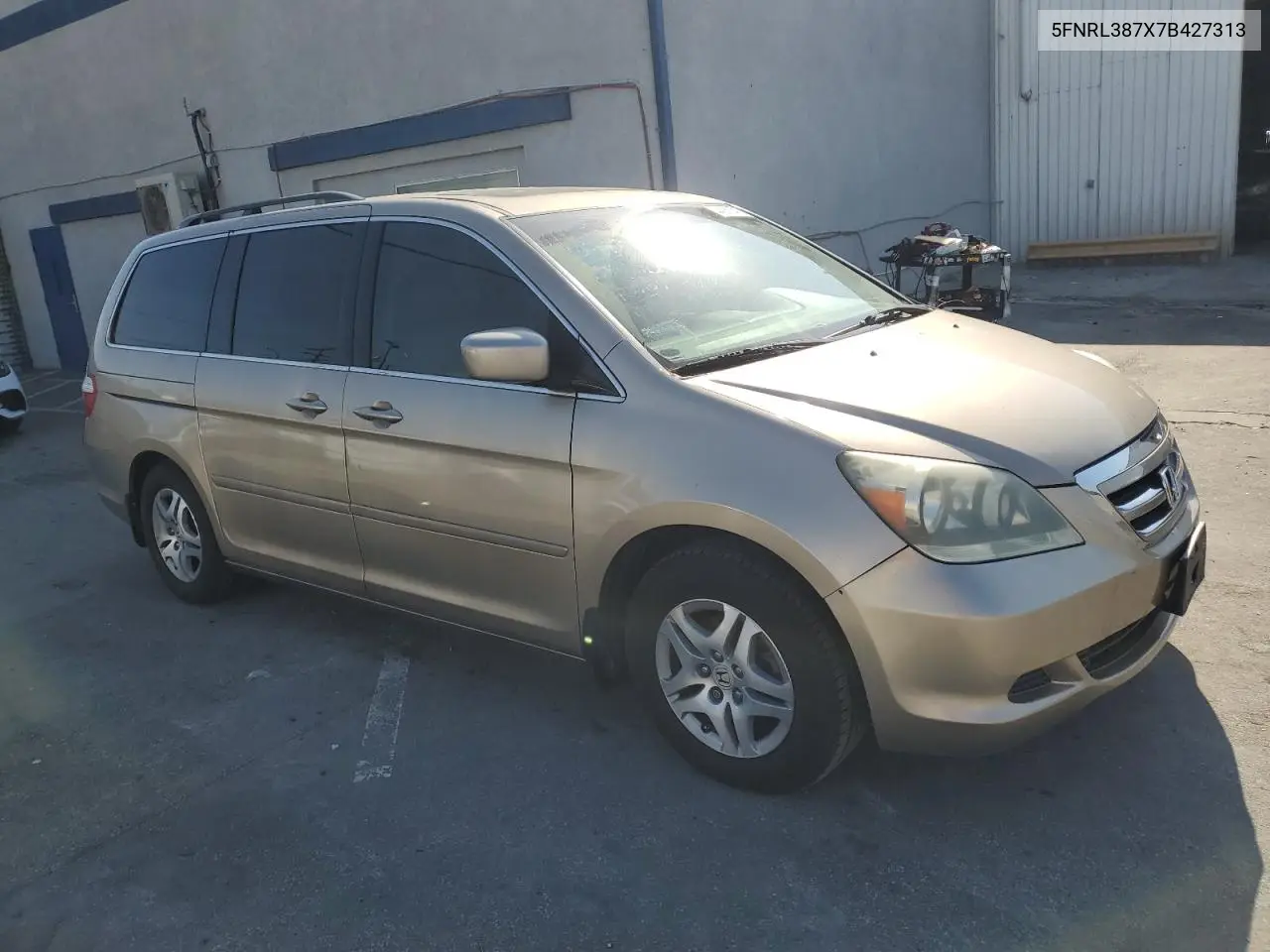 2007 HONDA ODYSSEY VIN 5FNRL387X7B427313 — фото 4