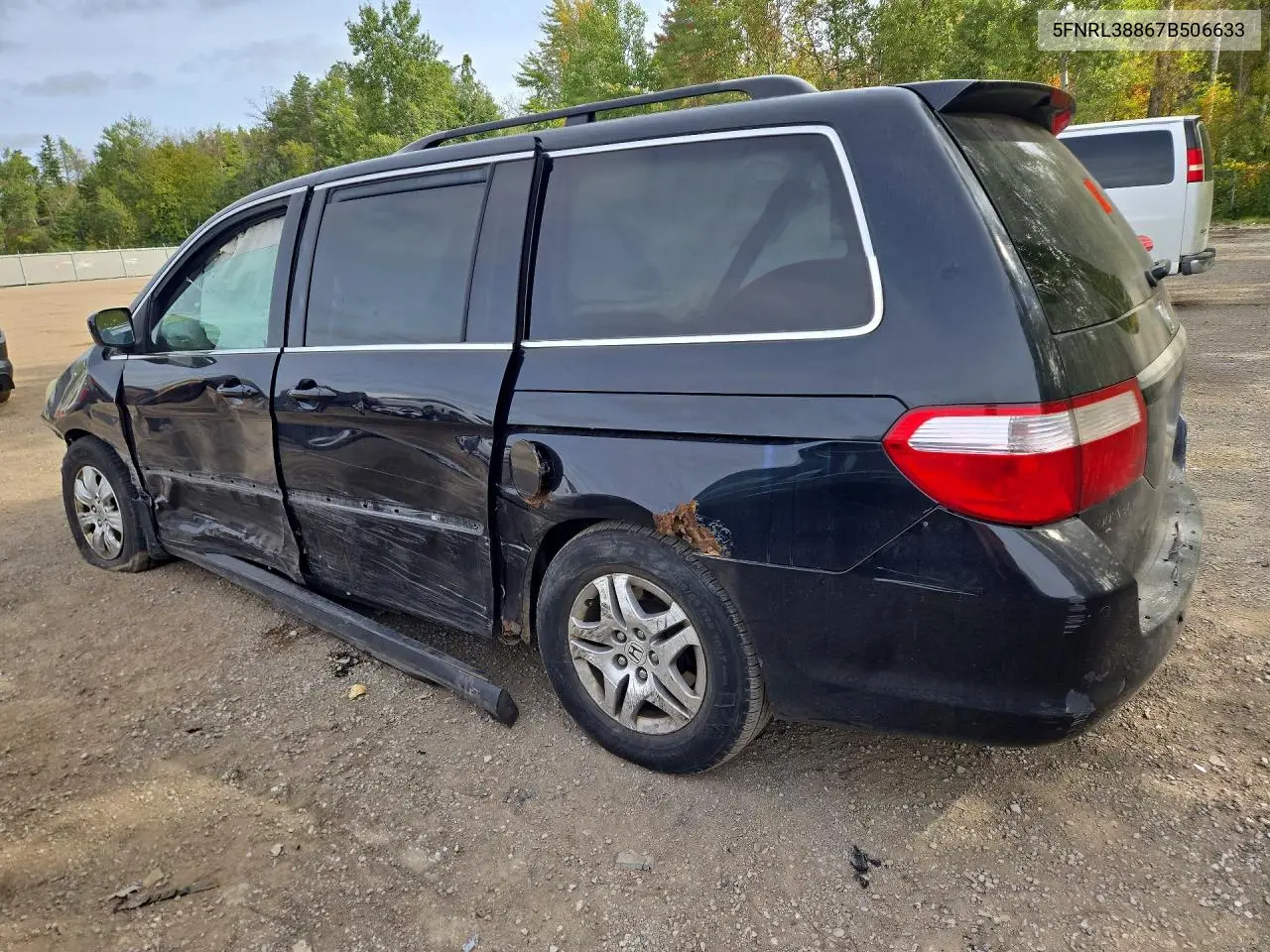 2007 HONDA ODYSSEY VIN 5FNRL38867B506633 — фото 2