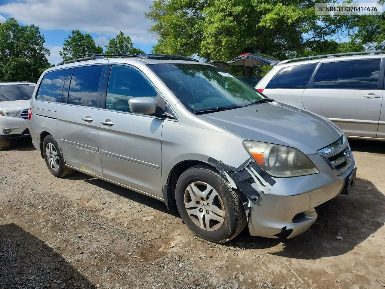2007 HONDA ODYSSEY VIN 5FNRL38737B414676 — фото 4