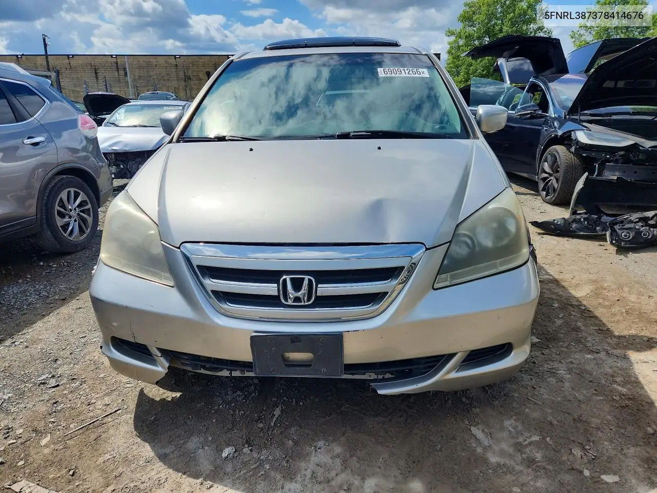 2007 HONDA ODYSSEY VIN 5FNRL38737B414676 — фото 5