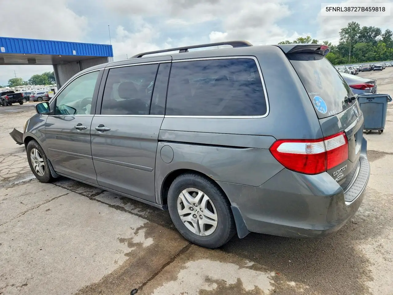 2007 HONDA ODYSSEY VIN 5FNRL38727B459818 — фото 2
