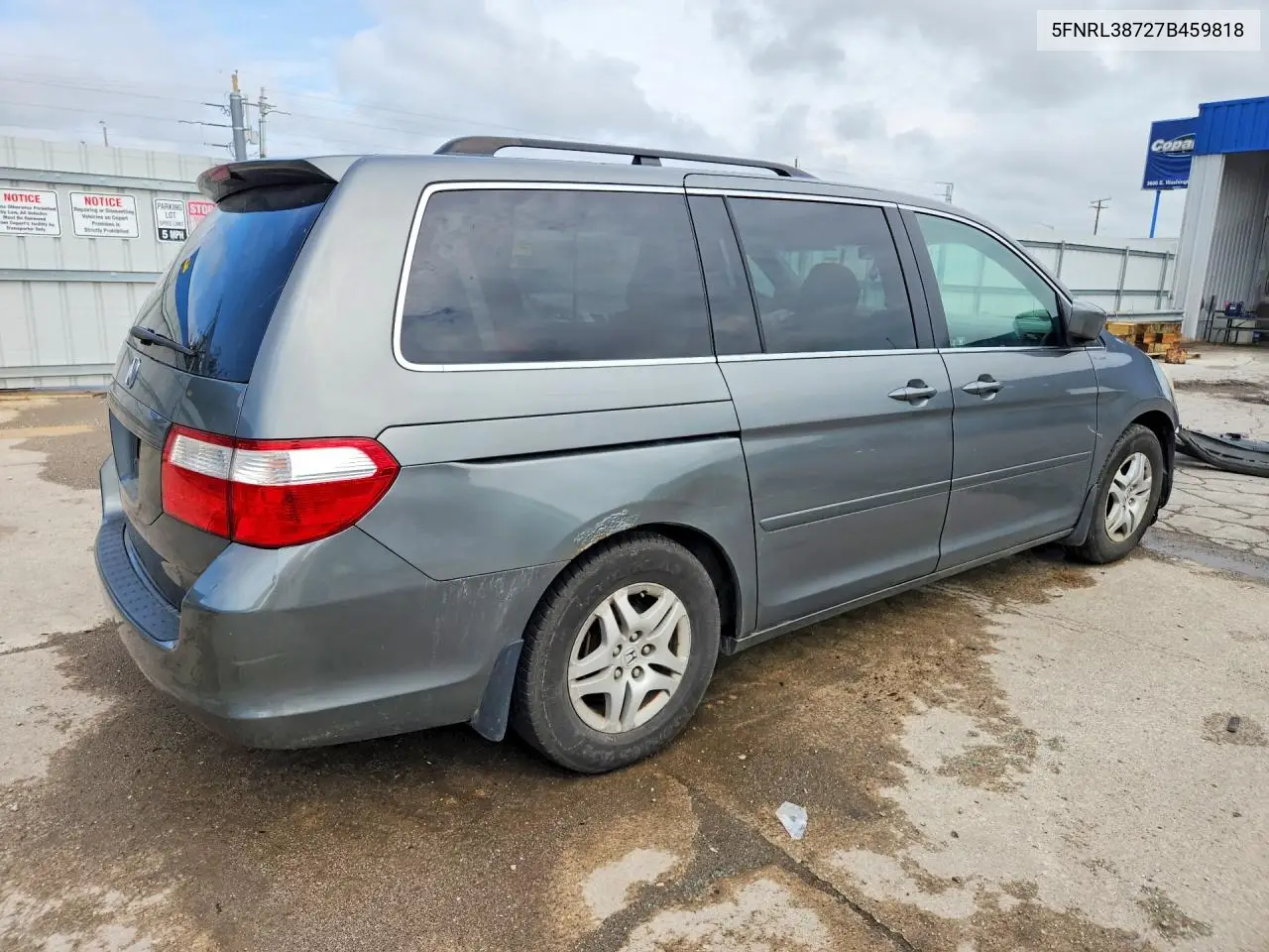 2007 HONDA ODYSSEY VIN 5FNRL38727B459818 — фото 3