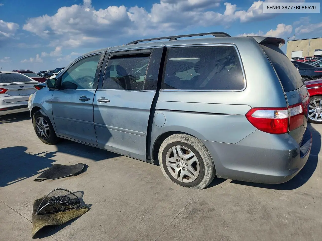 2007 HONDA ODYSSEY VIN 5FNRL38777B086520 — фото 2