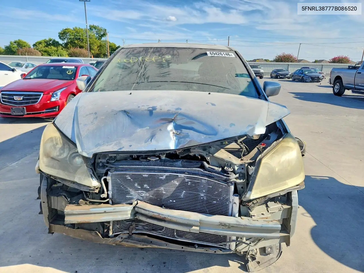 2007 HONDA ODYSSEY VIN 5FNRL38777B086520 — фото 5