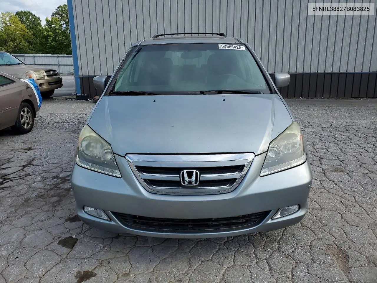 2007 HONDA ODYSSEY VIN 5FNRL38827B083825 — фото 5