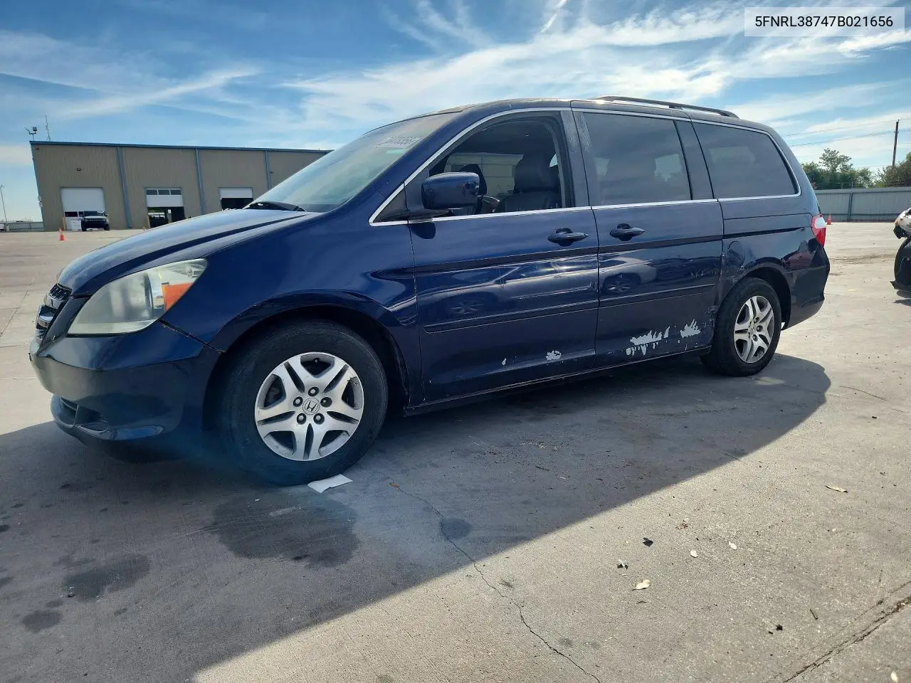 HONDA ODYSSEY 2007, VIN 5FNRL38747B021656