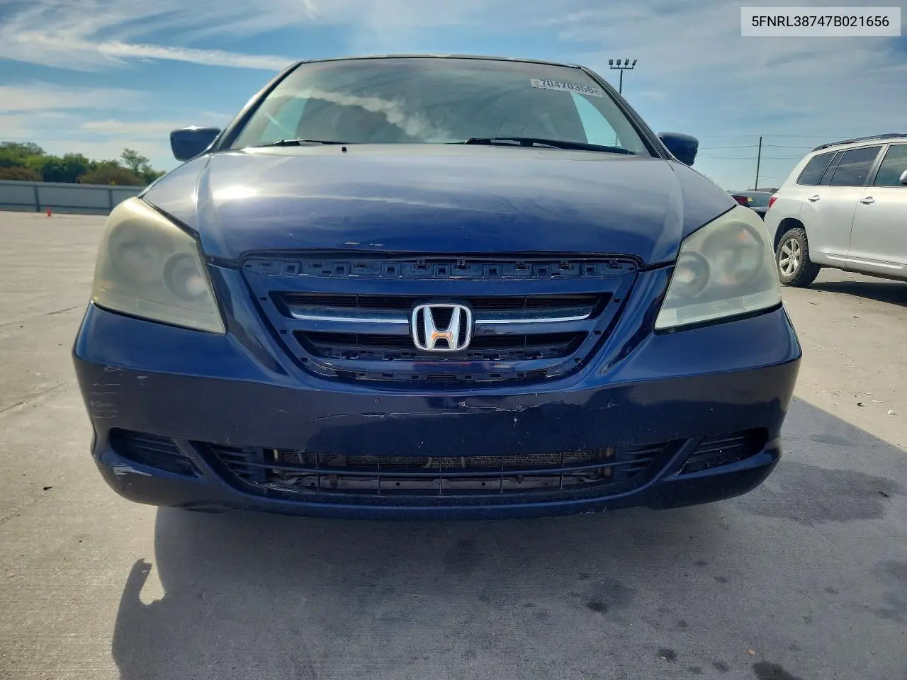 2007 HONDA ODYSSEY VIN 5FNRL38747B021656 — фото 5
