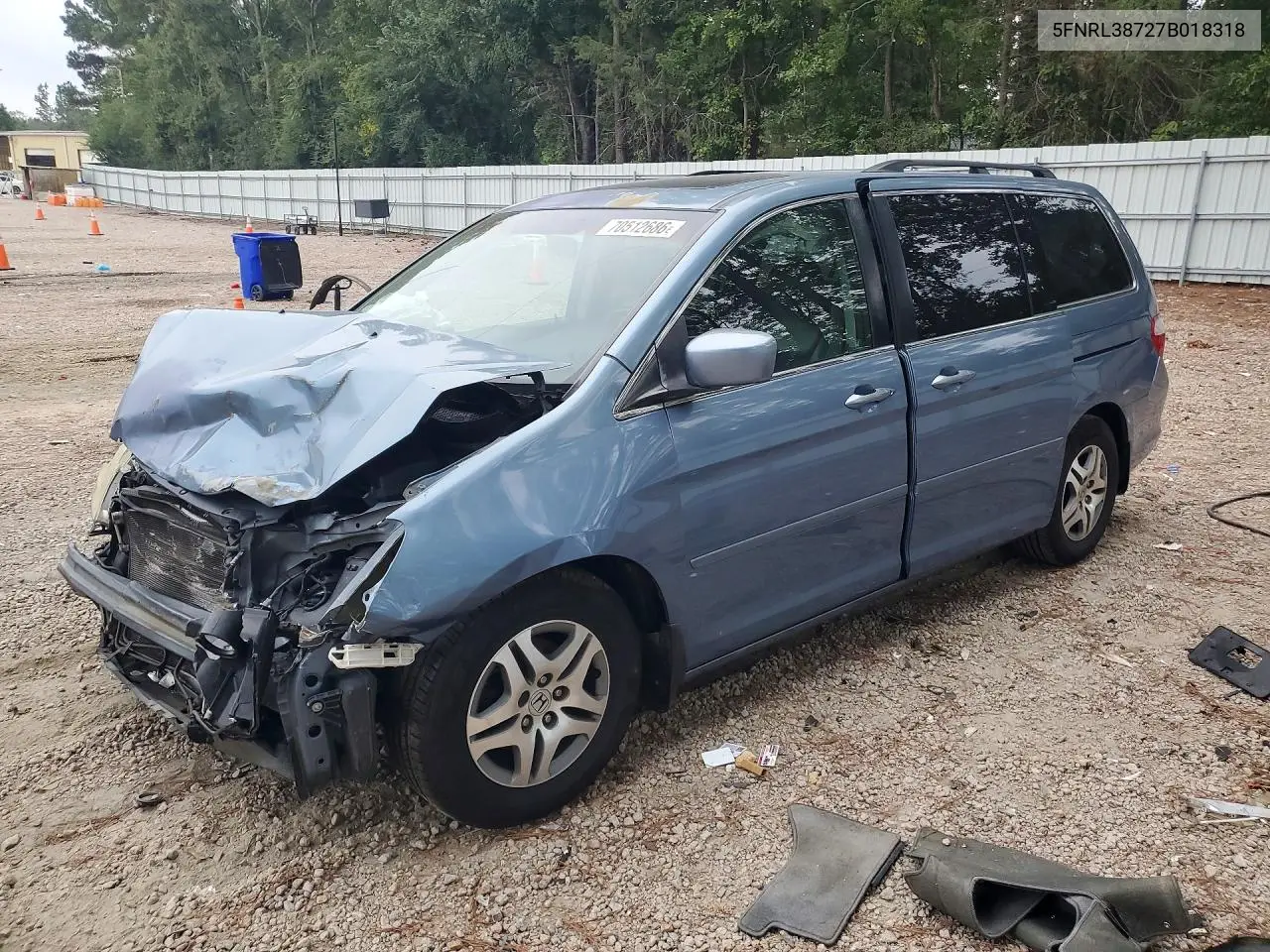 HONDA ODYSSEY 2007, VIN 5FNRL38727B018318
