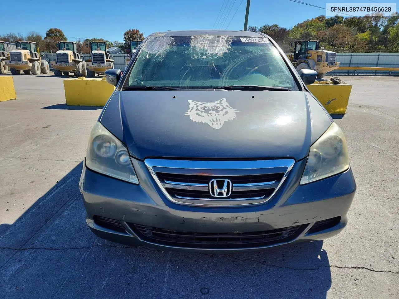 2007 HONDA ODYSSEY VIN 5FNRL38747B456628 — фото 5
