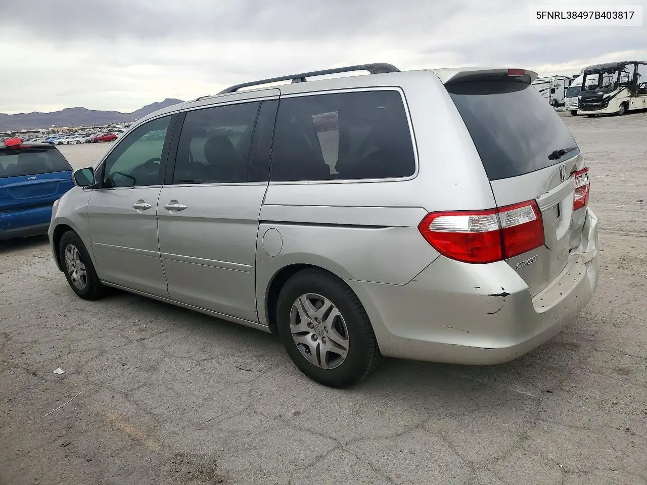 2007 HONDA ODYSSEY VIN 5FNRL38497B403817 — фото 2