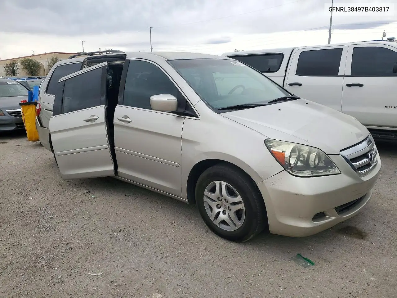 2007 HONDA ODYSSEY VIN 5FNRL38497B403817 — фото 4