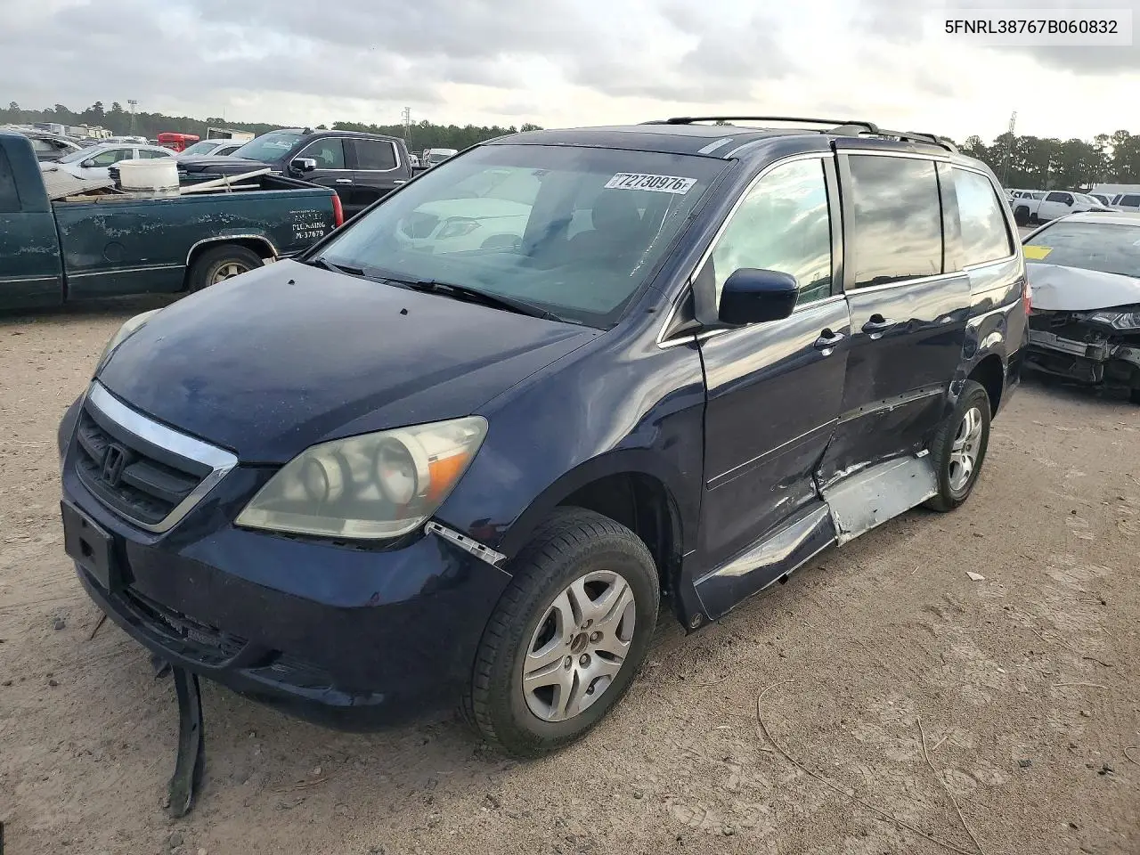 HONDA ODYSSEY 2007, VIN 5FNRL38767B060832