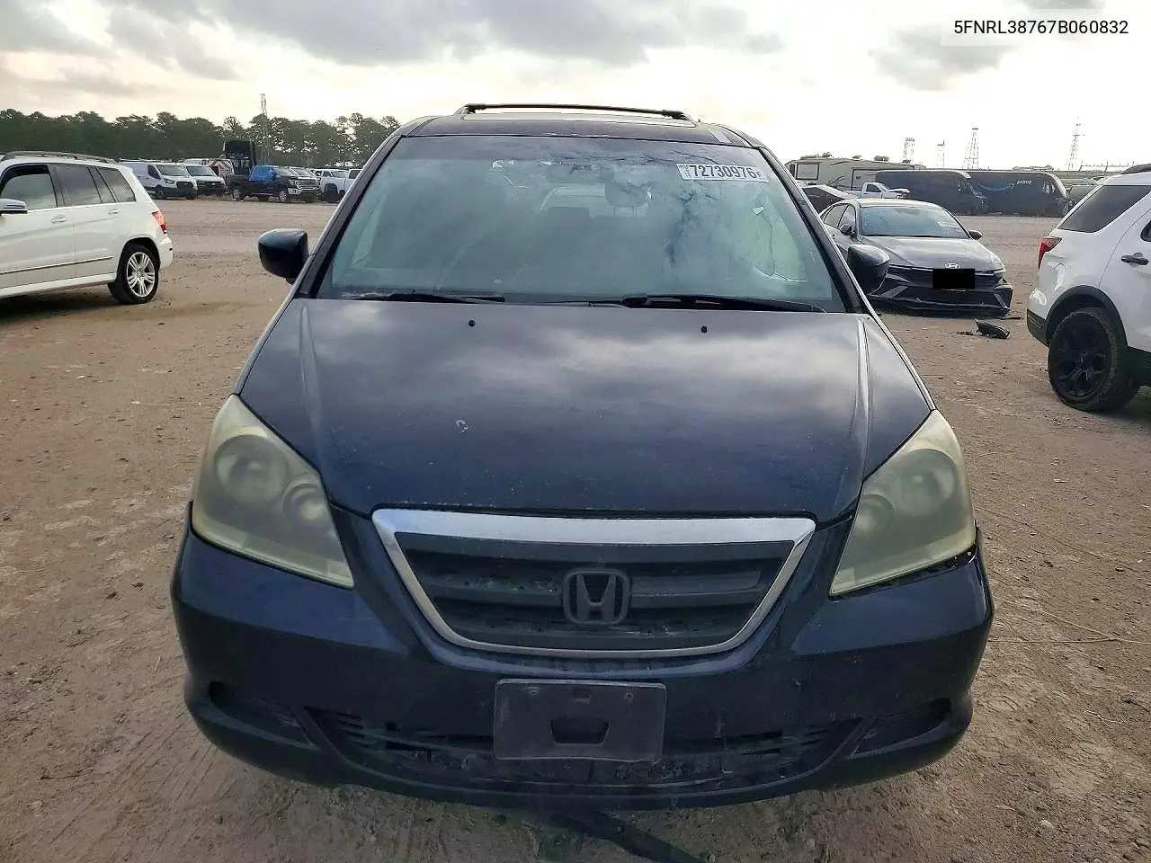 2007 HONDA ODYSSEY VIN 5FNRL38767B060832 — фото 5