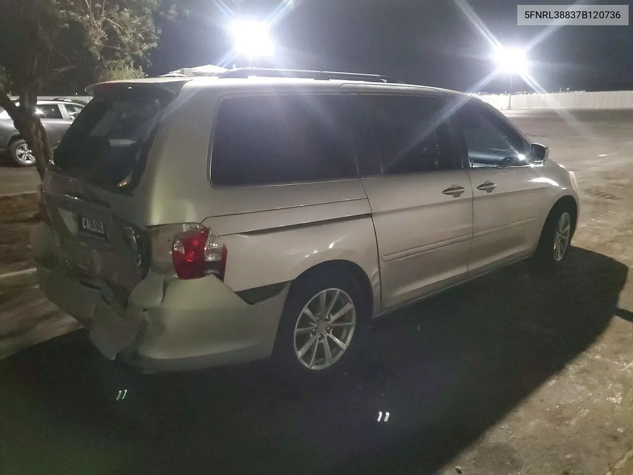 2007 HONDA ODYSSEY VIN 5FNRL38837B120736 — фото 3