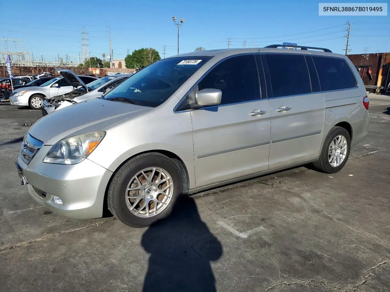 HONDA ODYSSEY 2007, VIN 5FNRL38867B019495