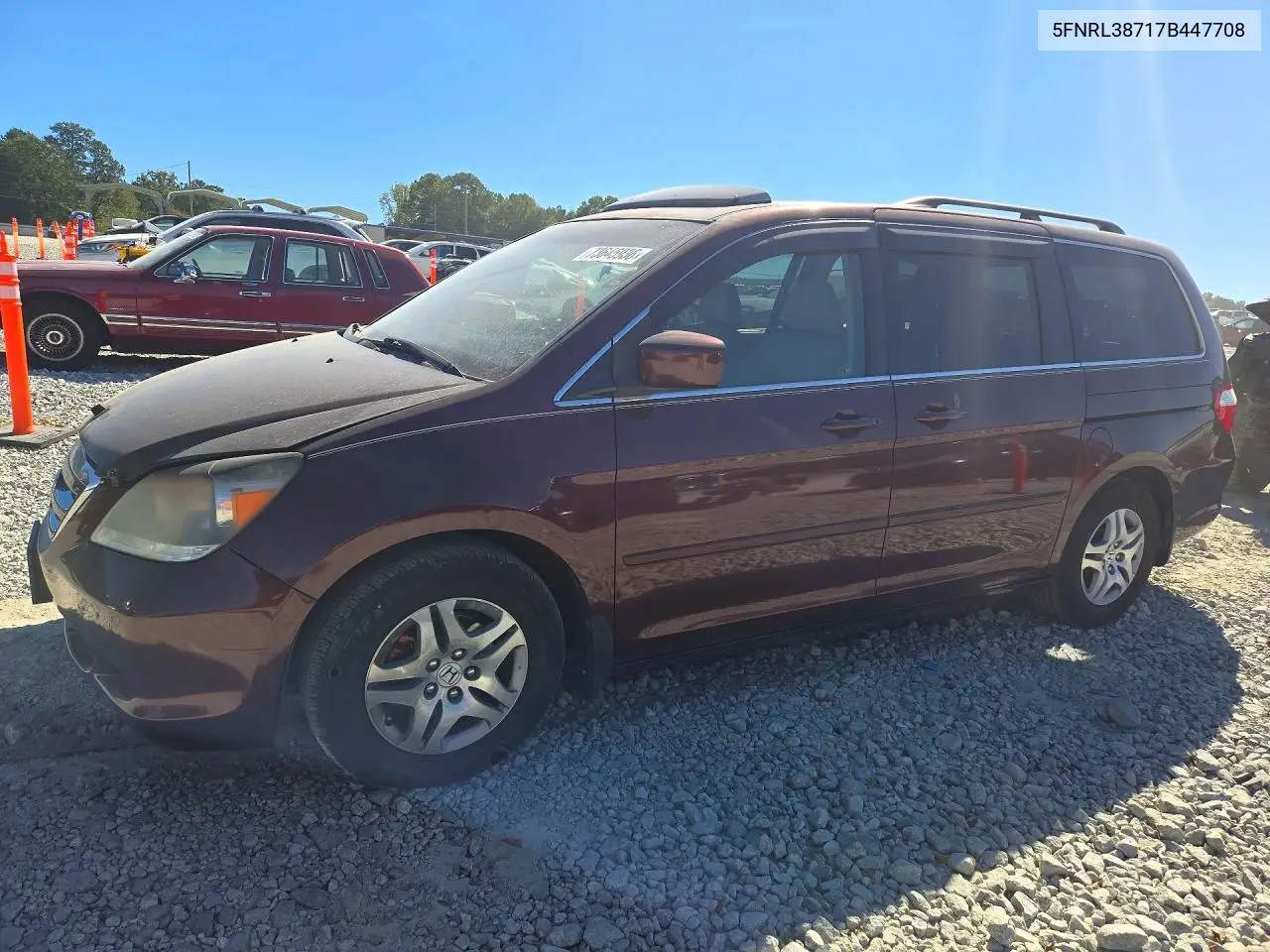 HONDA ODYSSEY 2007, VIN 5FNRL38717B447708