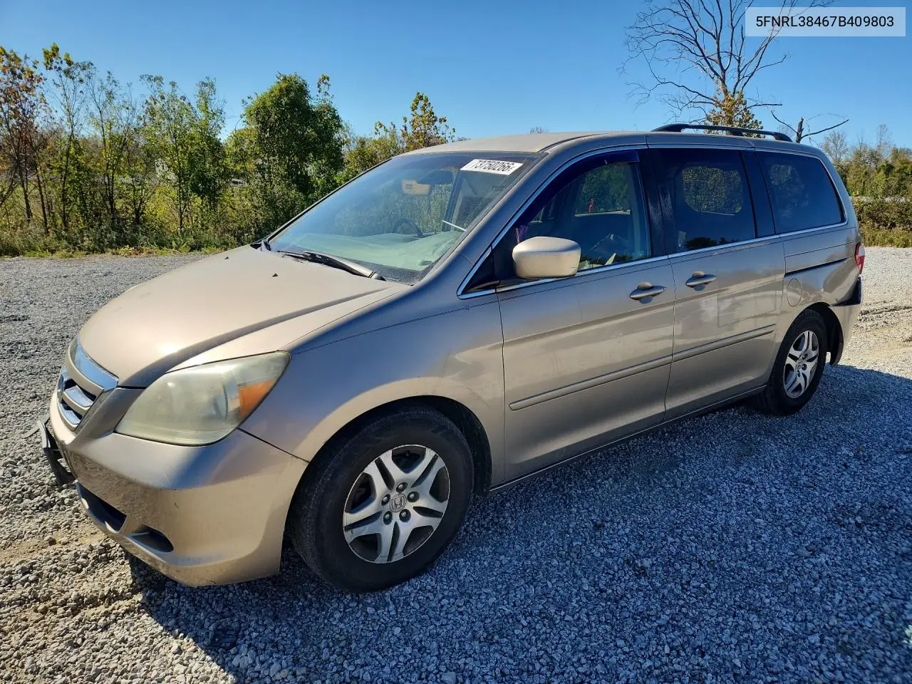HONDA ODYSSEY 2007, VIN 5FNRL38467B409803