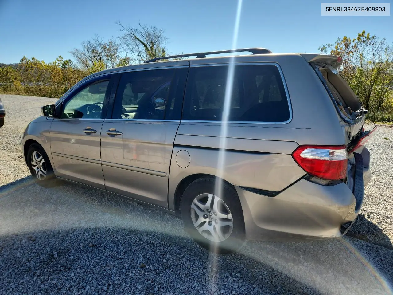 2007 HONDA ODYSSEY VIN 5FNRL38467B409803 — фото 2