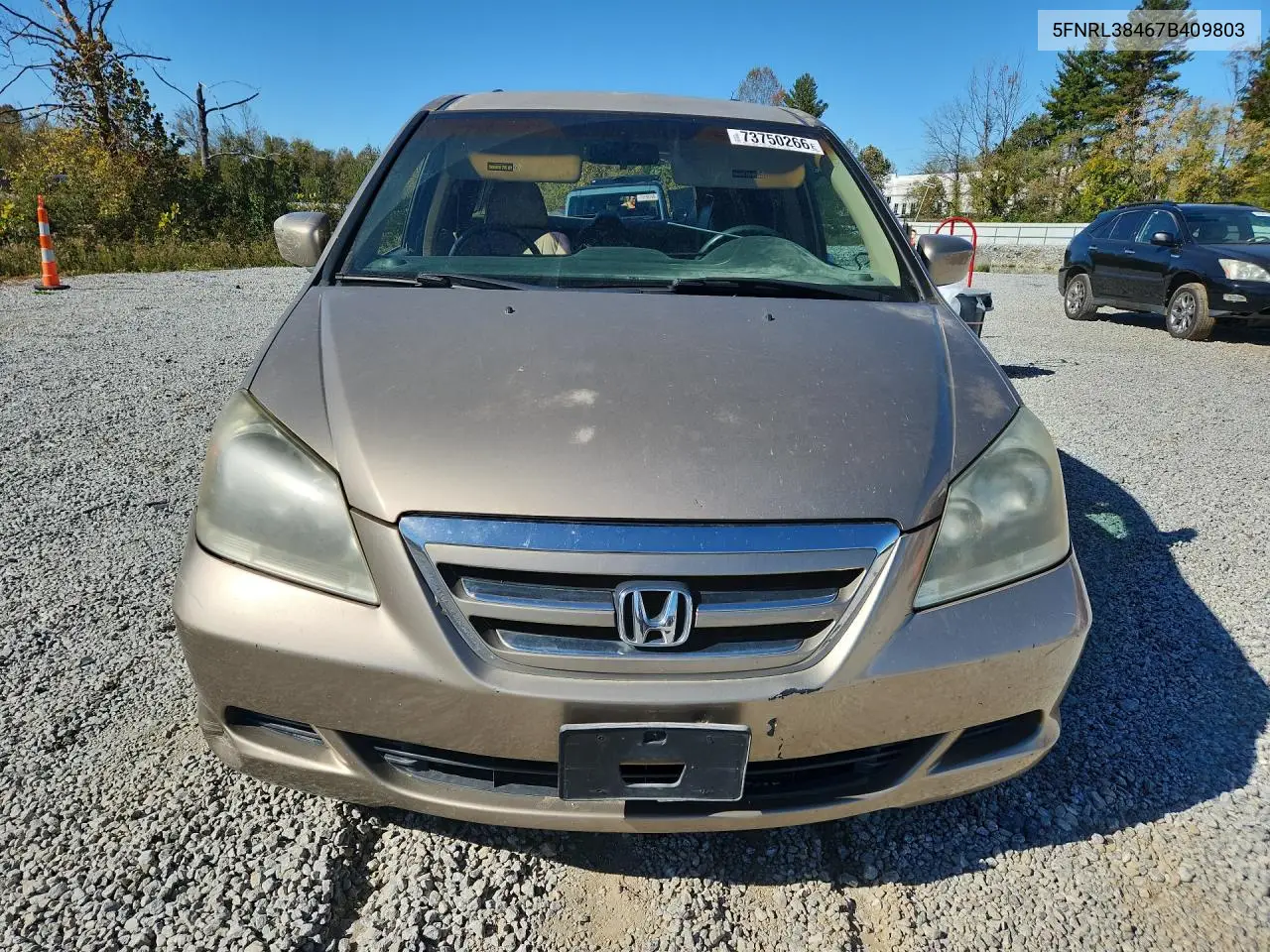 2007 HONDA ODYSSEY VIN 5FNRL38467B409803 — фото 5