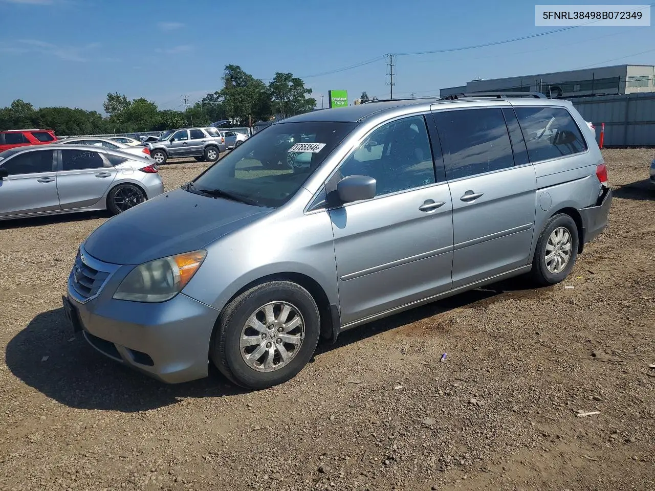 HONDA ODYSSEY 2008, VIN 5FNRL38498B072349