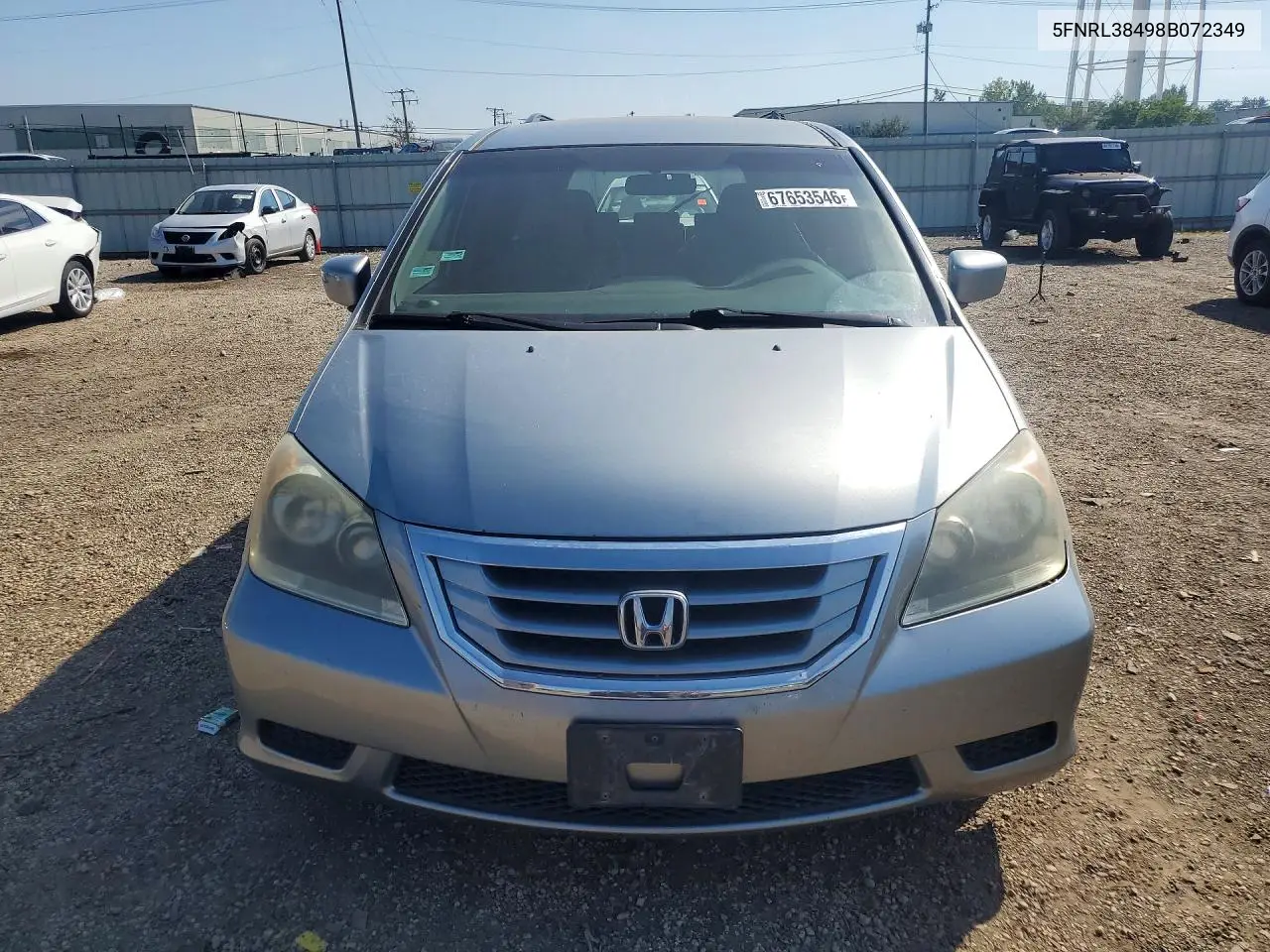 2008 HONDA ODYSSEY VIN 5FNRL38498B072349 — фото 5