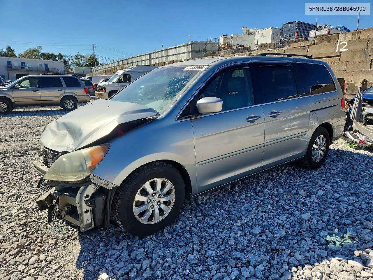 HONDA ODYSSEY 2008, VIN 5FNRL38728B045990