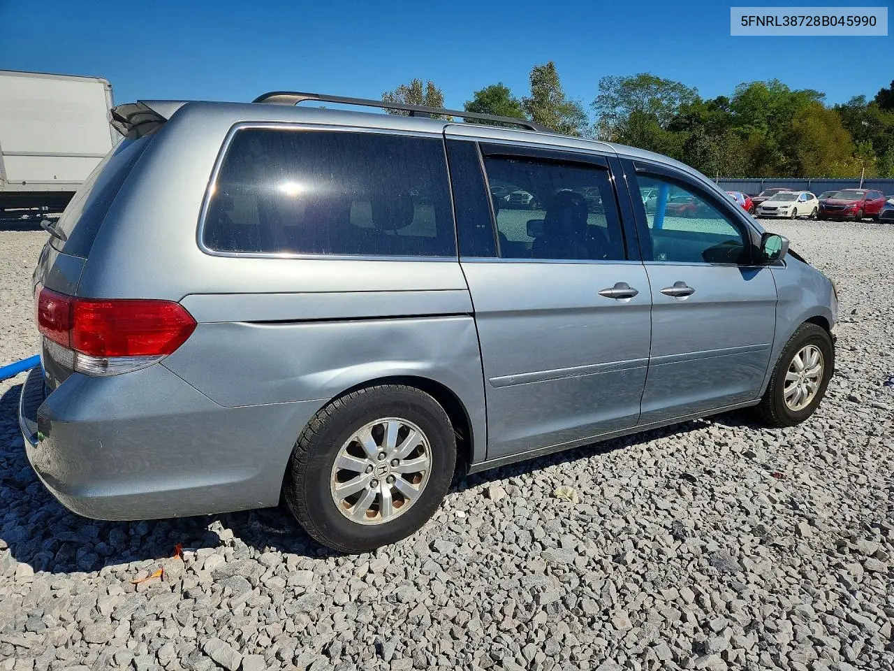 2008 HONDA ODYSSEY VIN 5FNRL38728B045990 — фото 3