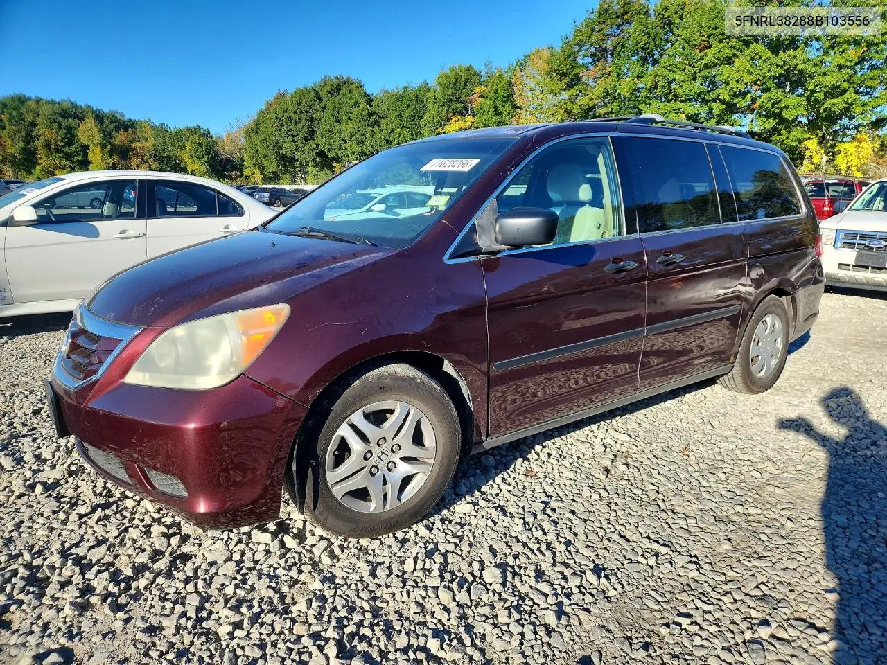 HONDA ODYSSEY 2008, VIN 5FNRL38288B103556