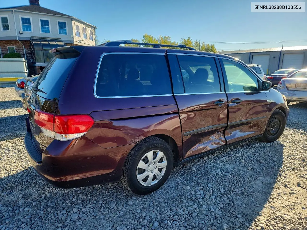 2008 HONDA ODYSSEY VIN 5FNRL38288B103556 — фото 3