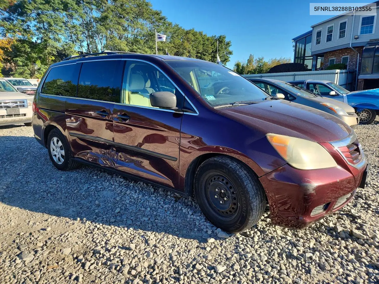 2008 HONDA ODYSSEY VIN 5FNRL38288B103556 — фото 4
