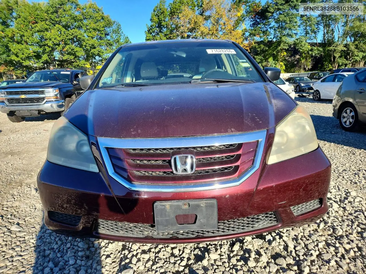 2008 HONDA ODYSSEY VIN 5FNRL38288B103556 — фото 5