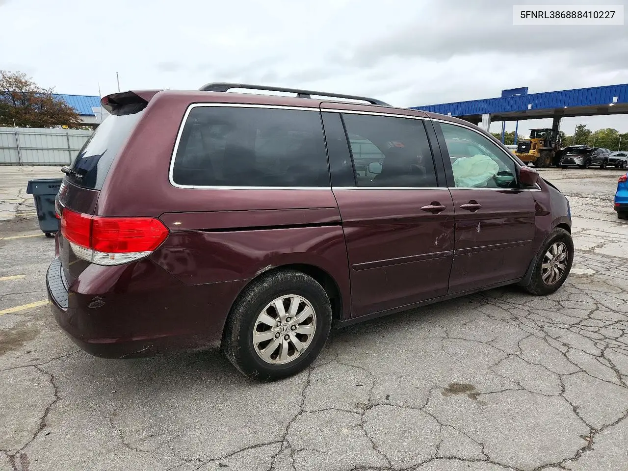 2008 HONDA ODYSSEY VIN 5FNRL386888410227 — фото 3
