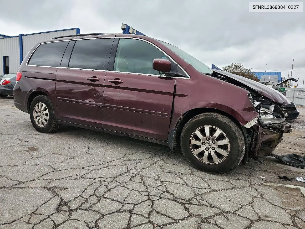 2008 HONDA ODYSSEY VIN 5FNRL386888410227 — фото 4