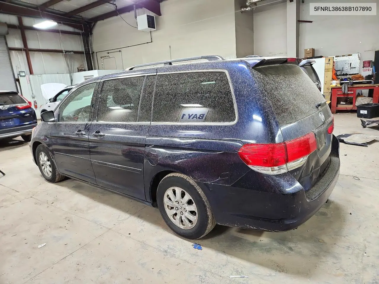 2008 HONDA ODYSSEY VIN 5FNRL38638B107890 — фото 2
