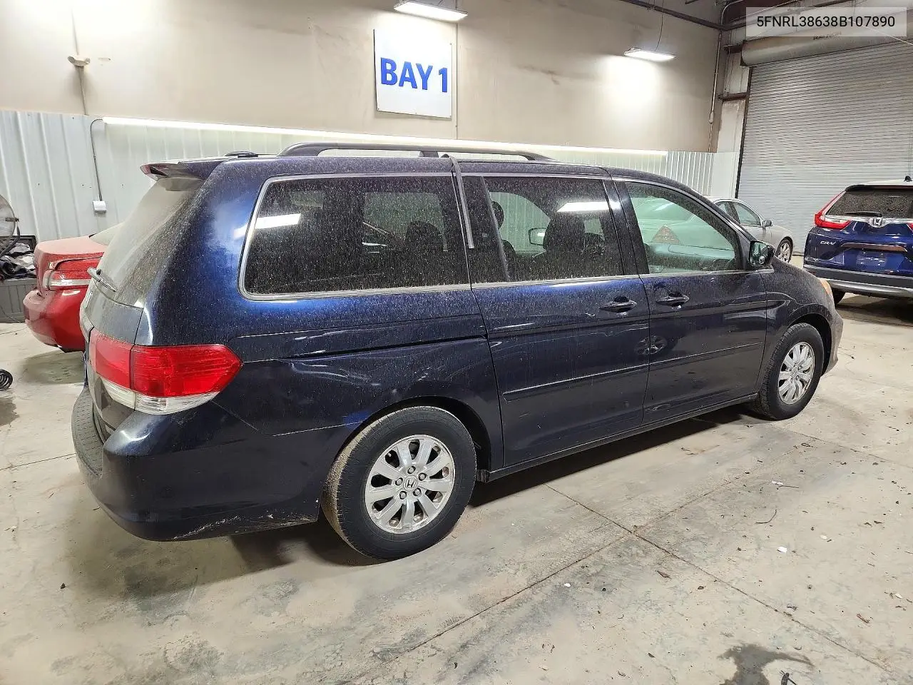2008 HONDA ODYSSEY VIN 5FNRL38638B107890 — фото 3
