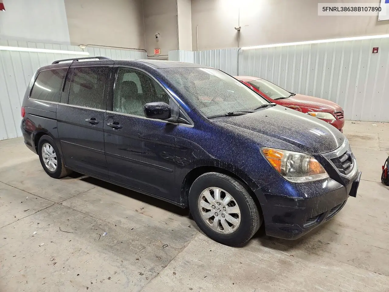 2008 HONDA ODYSSEY VIN 5FNRL38638B107890 — фото 4