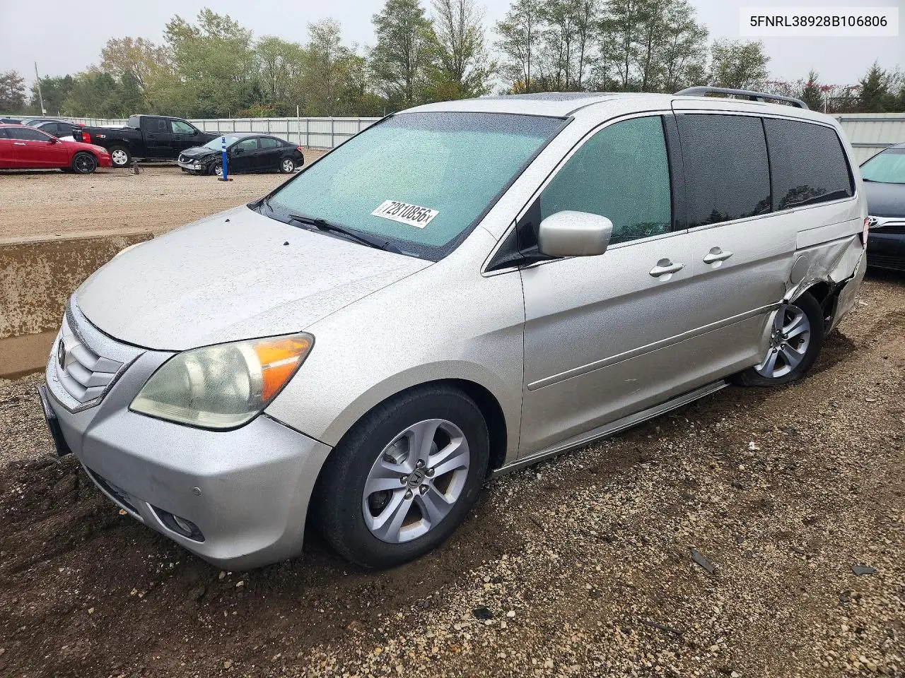 HONDA ODYSSEY 2008, VIN 5FNRL38928B106806