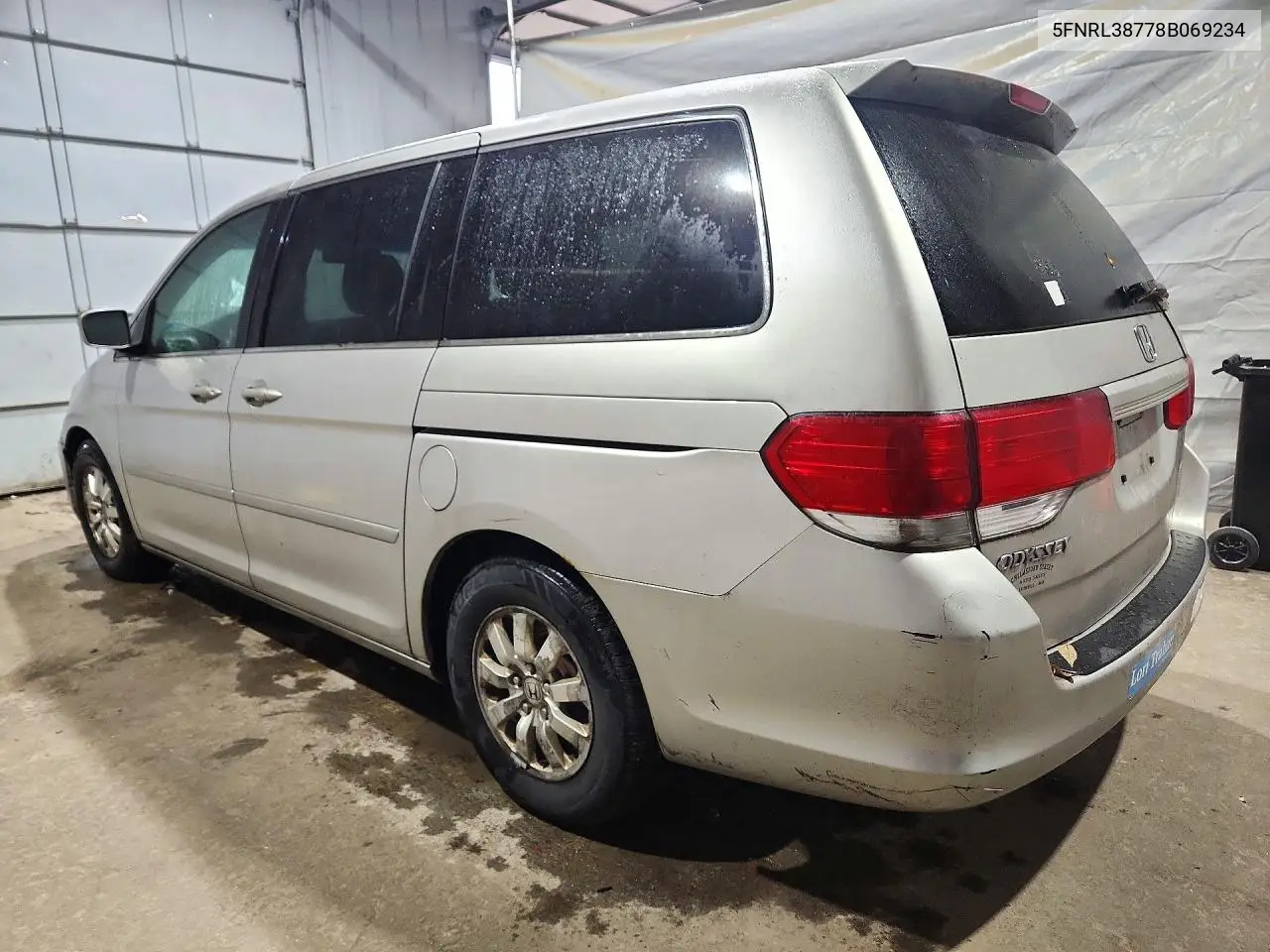 2008 HONDA ODYSSEY VIN 5FNRL38778B069234 — фото 2