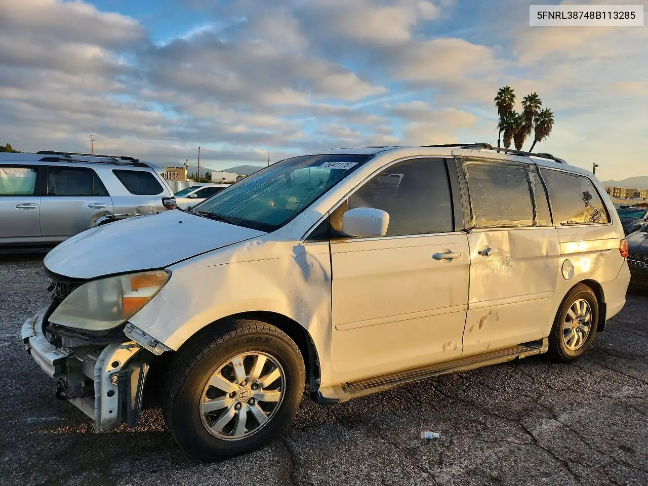 HONDA ODYSSEY 2008, VIN 5FNRL38748B113285