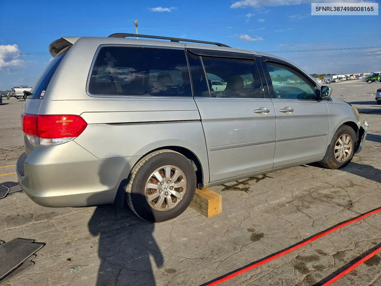 2009 HONDA ODYSSEY VIN 5FNRL38749B008165 — фото 3