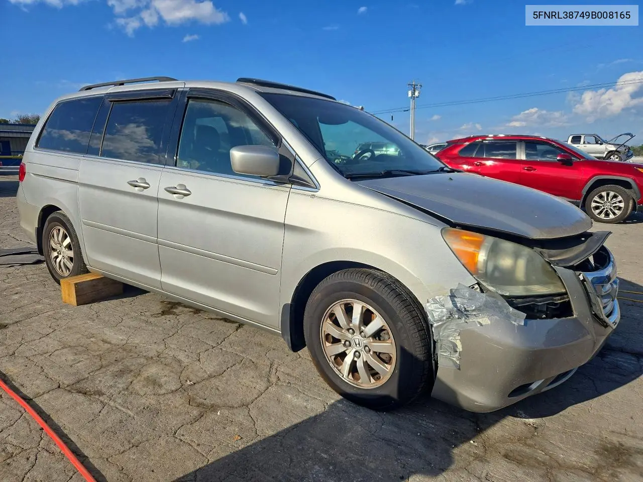 2009 HONDA ODYSSEY VIN 5FNRL38749B008165 — фото 4