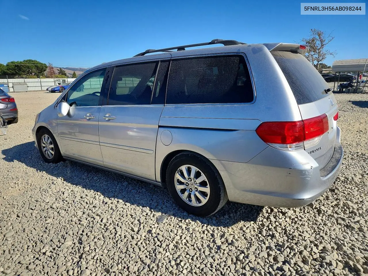 2010 HONDA ODYSSEY VIN 5FNRL3H56AB098244 — фото 2