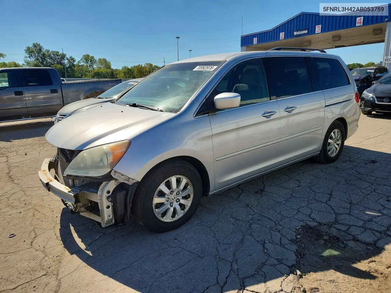 HONDA ODYSSEY 2010, VIN 5FNRL3H42AB053759