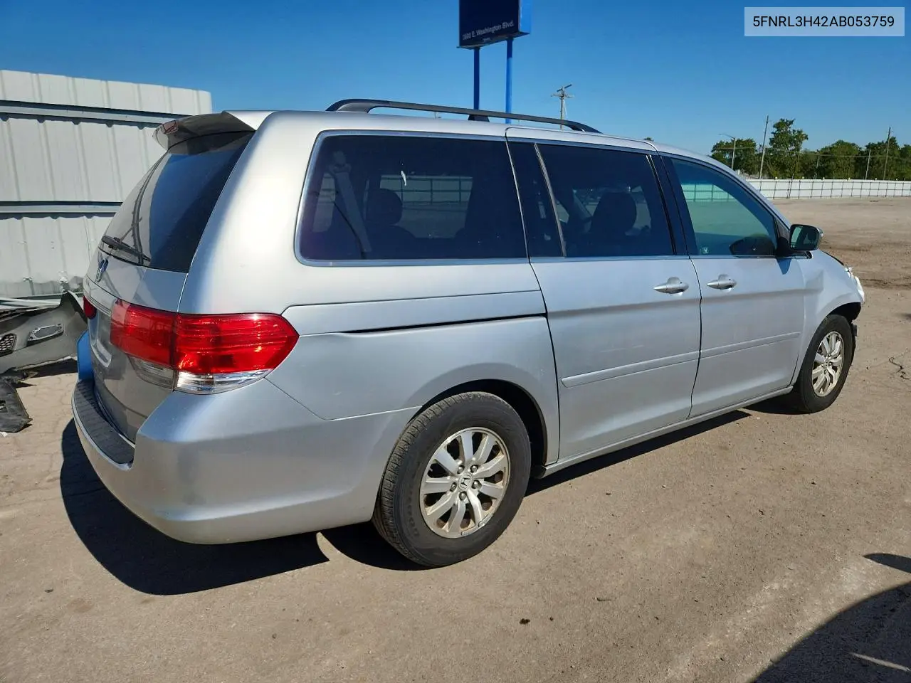 2010 HONDA ODYSSEY VIN 5FNRL3H42AB053759 — фото 3