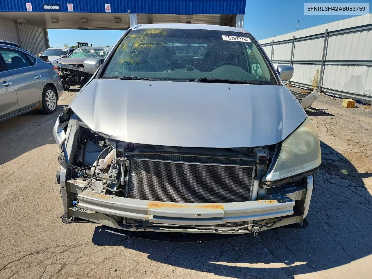2010 HONDA ODYSSEY VIN 5FNRL3H42AB053759 — фото 5