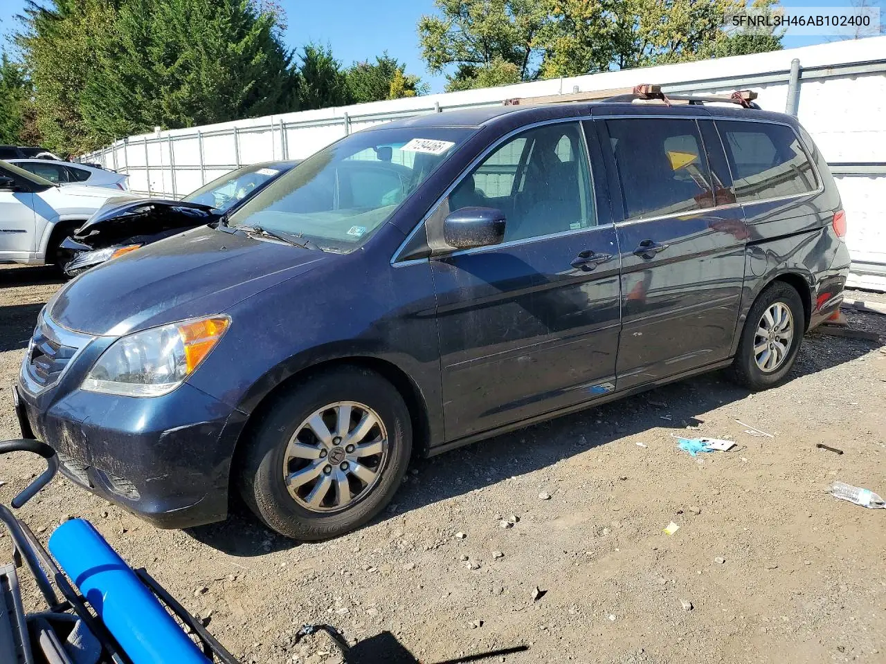 HONDA ODYSSEY 2010, VIN 5FNRL3H46AB102400
