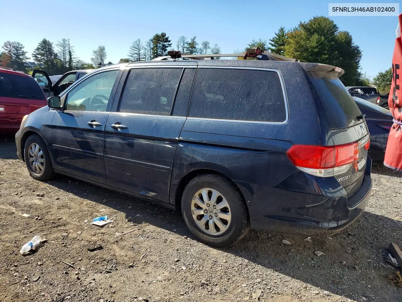2010 HONDA ODYSSEY VIN 5FNRL3H46AB102400 — фото 2