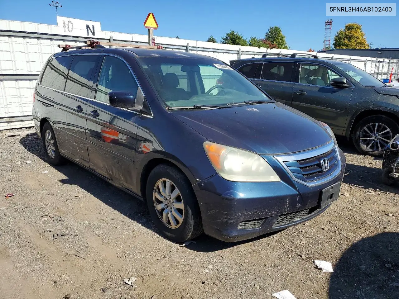 2010 HONDA ODYSSEY VIN 5FNRL3H46AB102400 — фото 4