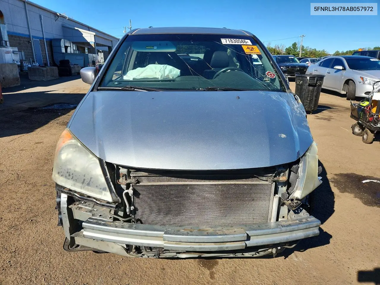 2010 HONDA ODYSSEY VIN 5FNRL3H78AB057972 — фото 5